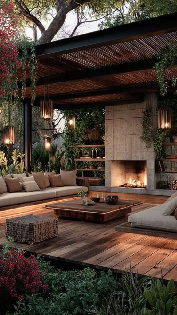 cozy outdoor living for autumn nights in spain